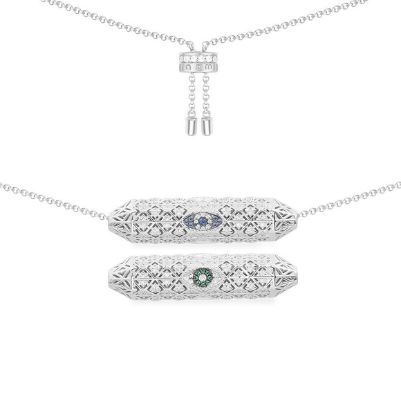 Evil Eye Spinner Necklace - Picture 3 of 15